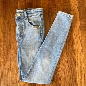 Zara super skinny high waist light denim jeans